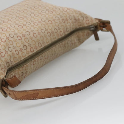 Celine CELINE C Macadam Canvas Shoulder Bag Beige Authentic bs28954