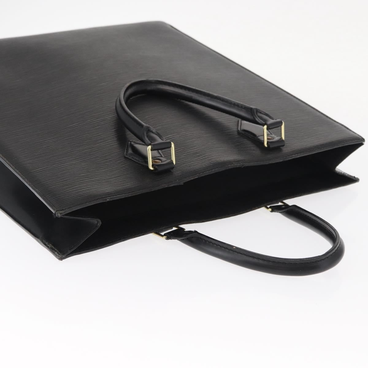 Louis Vuitton LOUIS VUITTON Epi Sac Plat Hand Bag Black M59082 LV Authentic ka251