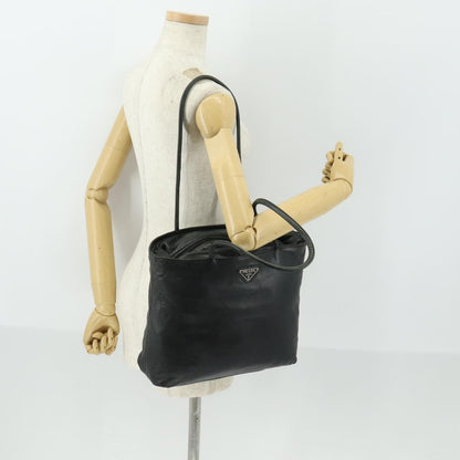 Prada PRADA Tote Bag Leather Black Authentic 165044