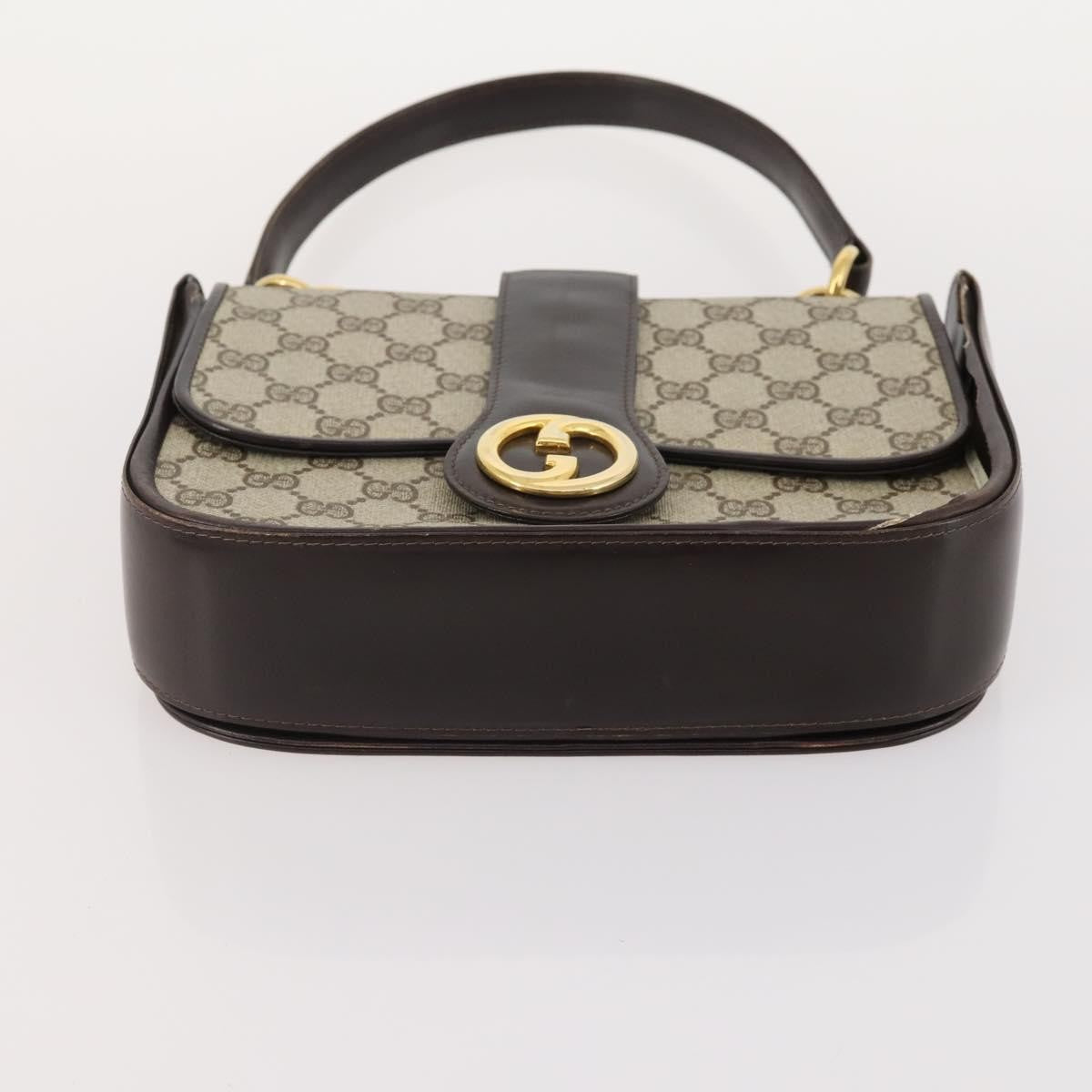 Gucci GUCCI GG Supreme GG Crystal GG Canvas Bag PVC 4 Set Navy Beige Authentic YKZ424