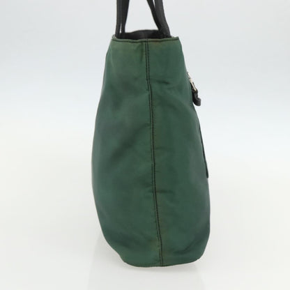 Prada PRADA Tote Bag Nylon Green Silver Authentic 155085