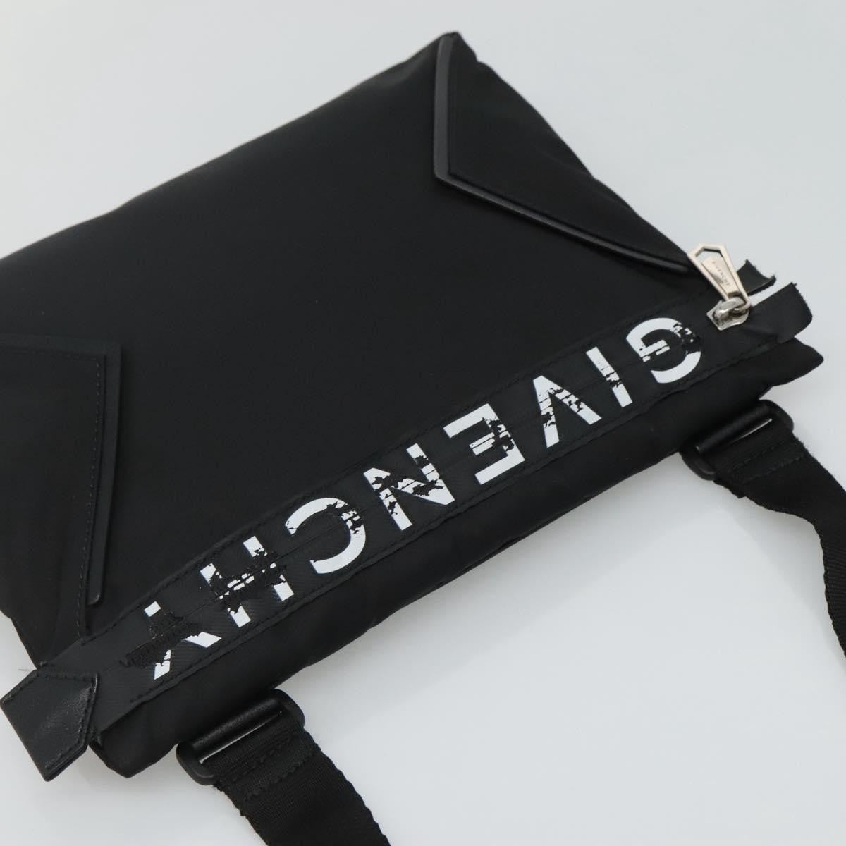 Givenchy GIVENCHY Shoulder Bag Nylon Black Silver Authentic bs23553