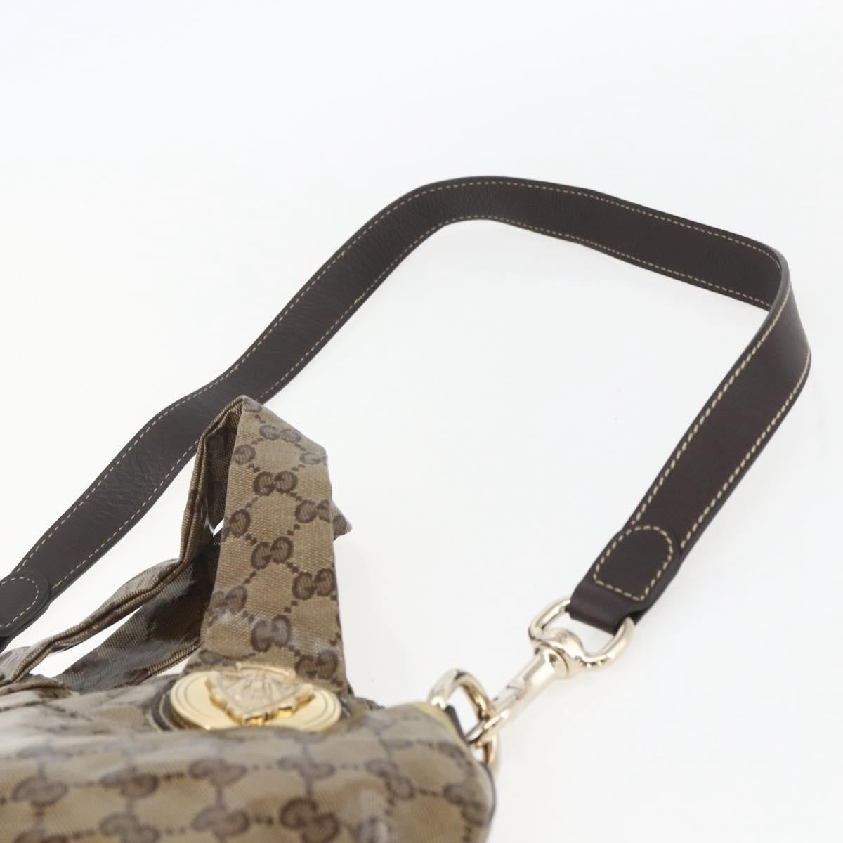Gucci GUCCI GG Crystal Histeria Bag Coated Canvas 2way Beige Gold 203486 Authentic 154644