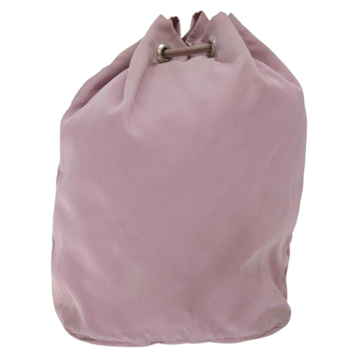 Prada PRADA Pouch Nylon Pink Silver Authentic 129576 Bag