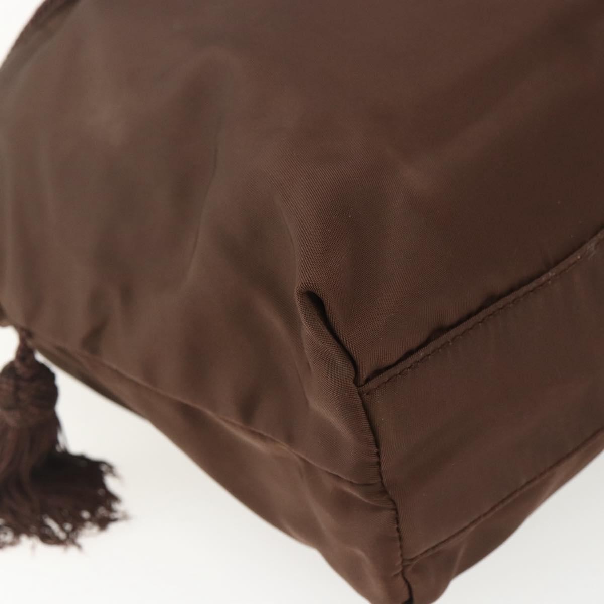 Prada PRADA Shoulder Bag Nylon Brown Authentic 162341