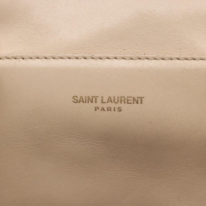 Saint Laurent SAINT LAURENT Mini Boston Bag Leather 2way Beige Gold Authentic bs30083