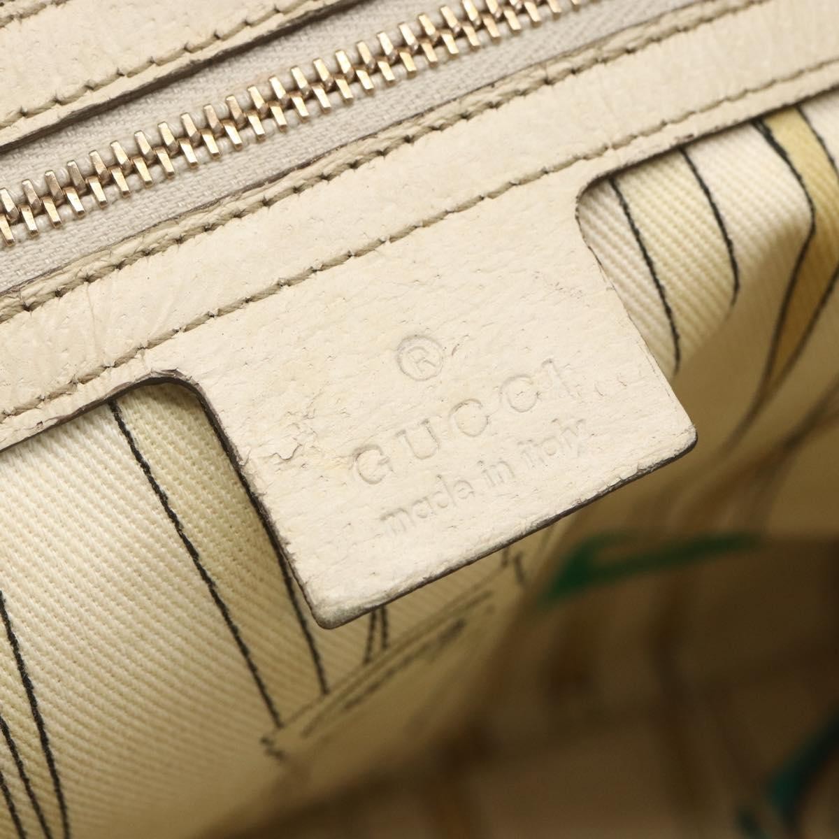 Gucci GUCCI GG Canvas Bamboo Hand Bag Beige Gold 137396 Authentic 164794