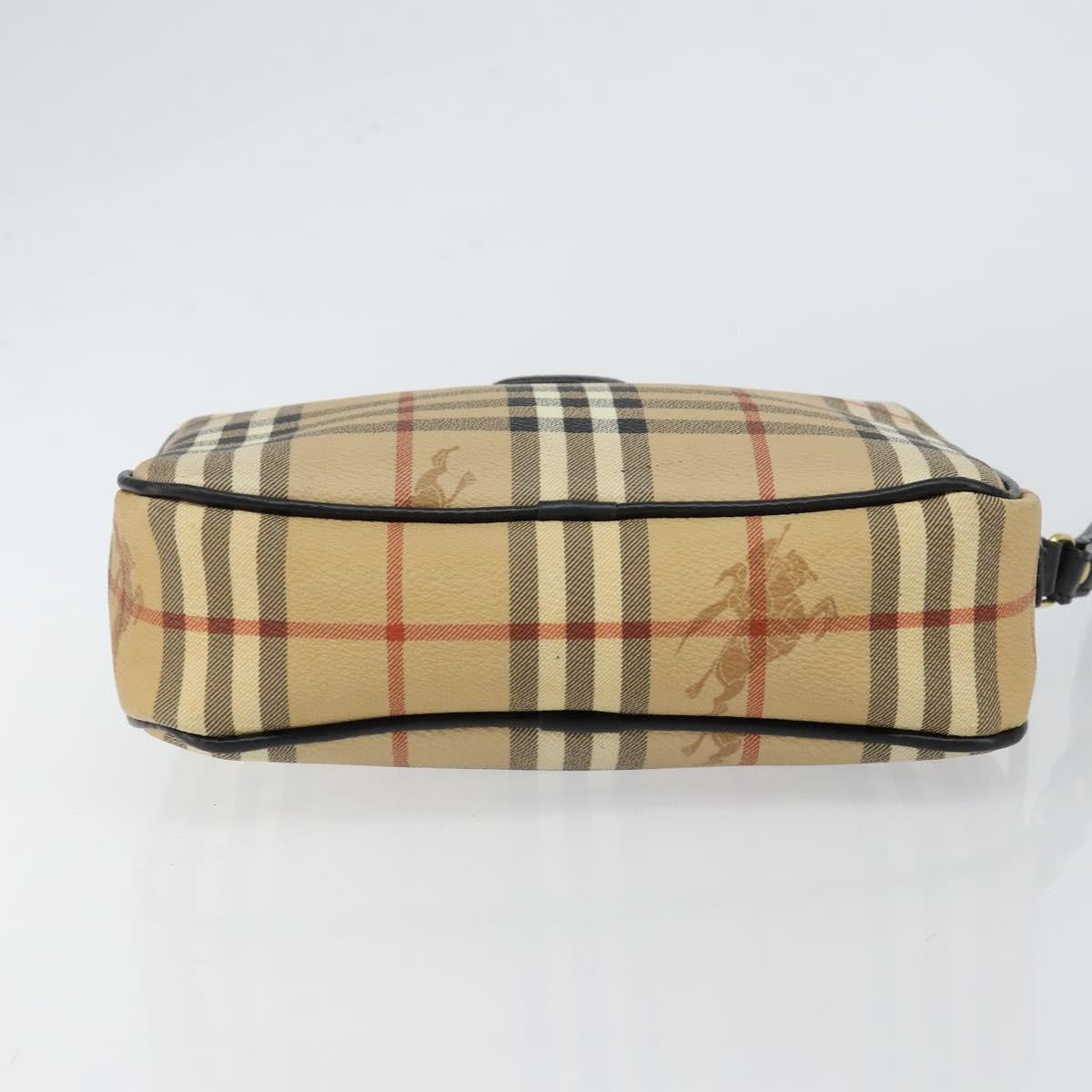 Burberrys Burberrys Nova Check Clutch Bag PVC Beige Gold Authentic ep11601