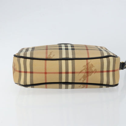 Burberrys Burberrys Nova Check Clutch Bag PVC Beige Gold Authentic ep11601
