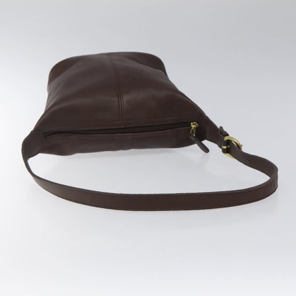 Coach Coach Shoulder Bag Leather Brown gold Authentic am8019