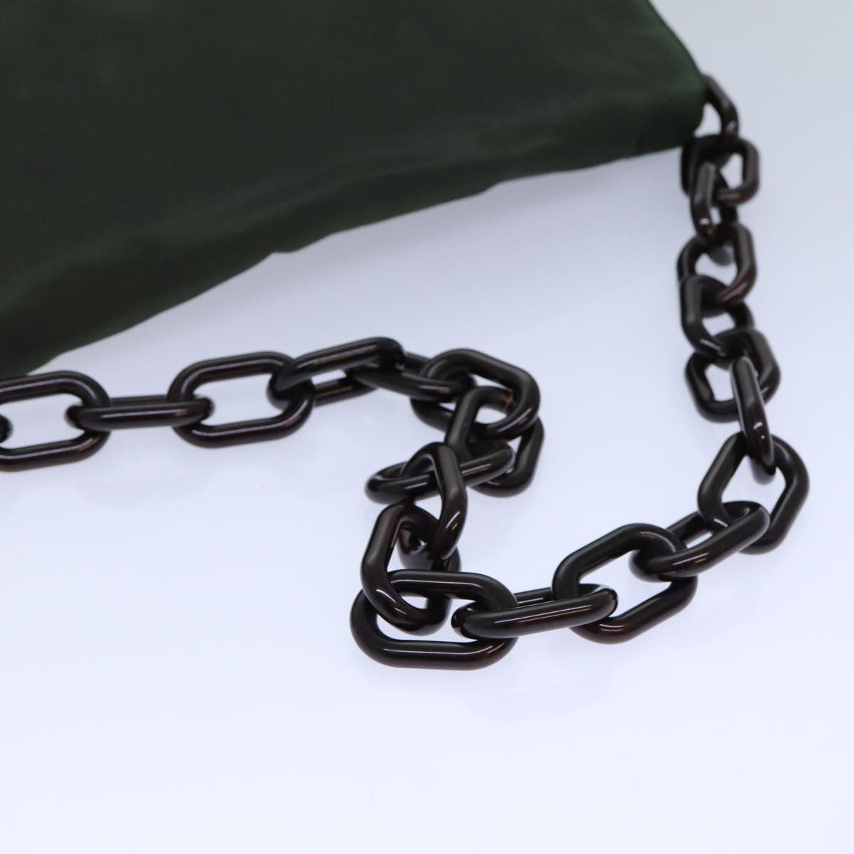 Prada PRADA Chain Shoulder Bag Nylon Green Authentic 82275