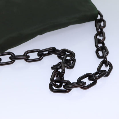Prada PRADA Chain Shoulder Bag Nylon Green Authentic 82275