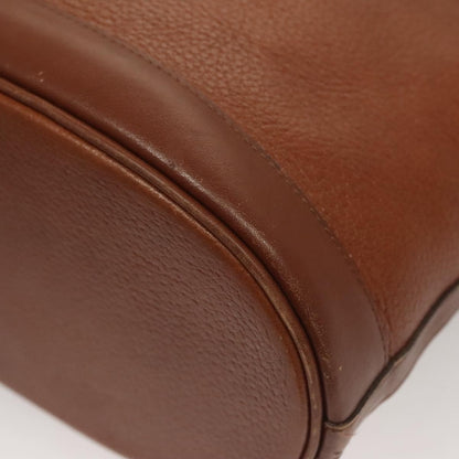 Burberrys Burberrys Shoulder Bag Leather Brown Gold Authentic ep9966