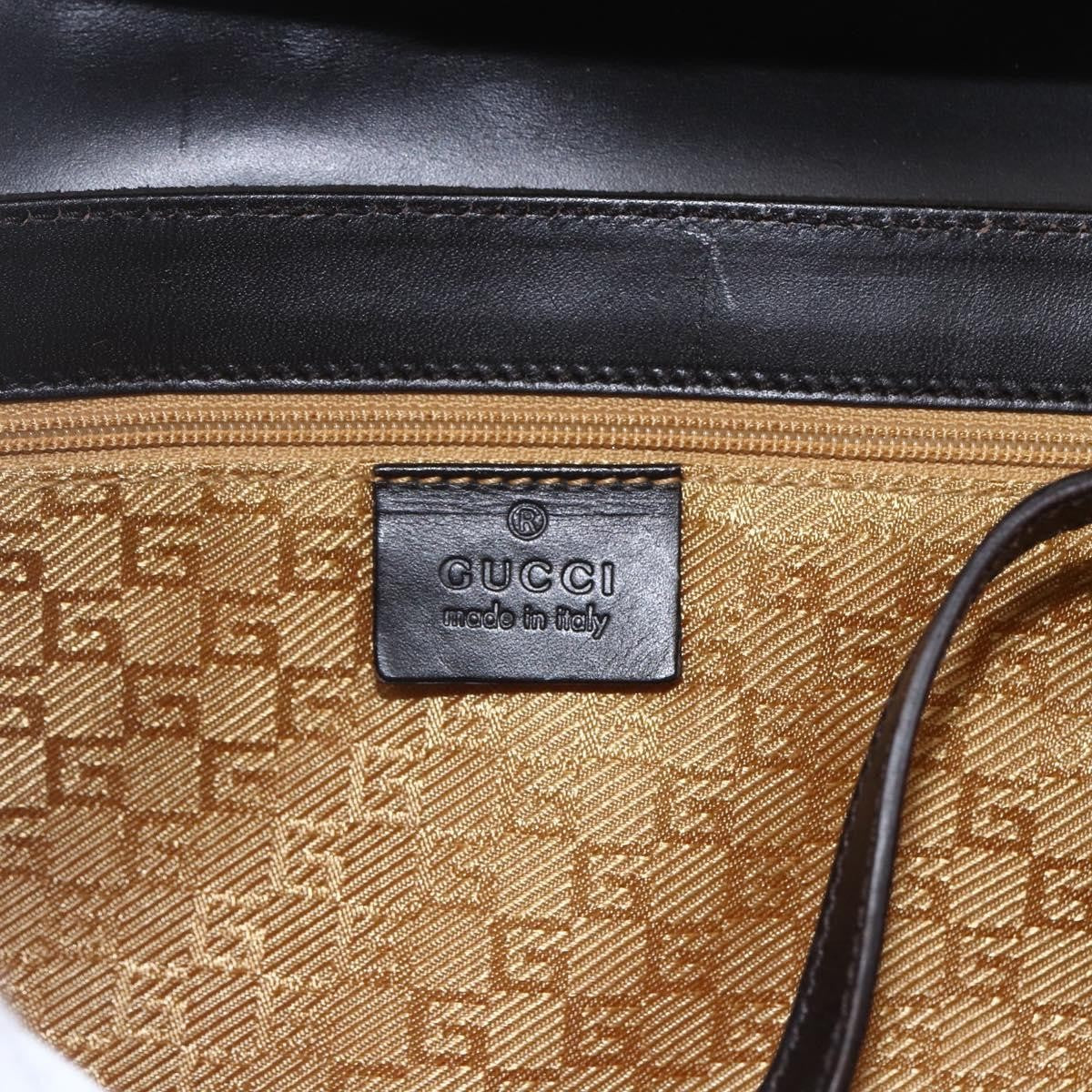 Gucci GUCCI Hand Bag Suede Brown Silver 000 0844 Authentic 166700