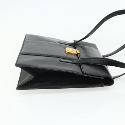 Gucci GUCCI Tote Bag Leather Black Gold Authentic 176030