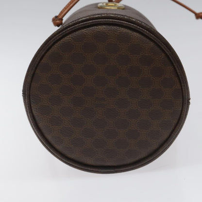 Celine CELINE Macadam Canvas Shoulder Bag PVC Leather Brown Authentic 113406