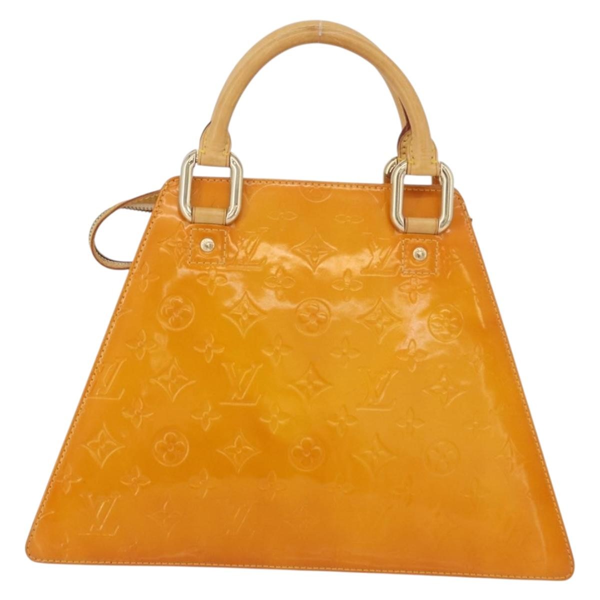 Louis Vuitton LOUIS VUITTON Monogram Vernis Forsyth Hand Bag Jaune M91112 LV Authentic mr2024