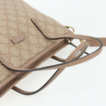 Gucci GUCCI GG Supreme Tote Bag PVC 2way Beige Gold 353440 Authentic 178185
