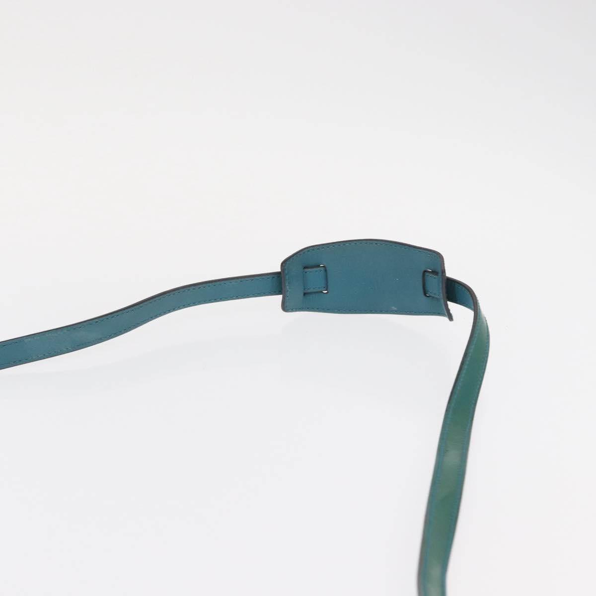 Gucci GUCCI Micro GG Canvas Shoulder Bag Enamel Outlet Turquoise Blue Gold Authentic ka641
