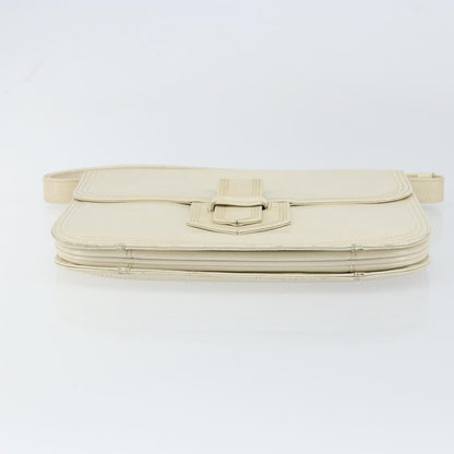Saint Laurent SAINT LAURENT Shoulder Bag Leather White Authentic ka743