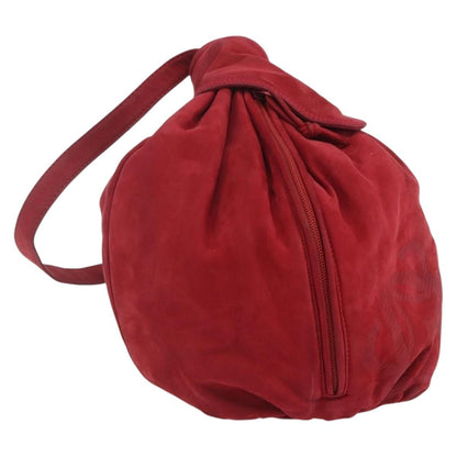 Loewe LOEWE Shoulder Bag Suede Red Authentic 155213