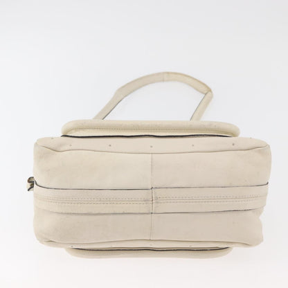 Chloé Chloé Chloe Paraty Hand Bag Leather 2way White Gold Authentic 177045
