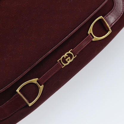 Gucci GUCCI Micro GG Supreme Shoulder Bag Bordeaux Gold Authentic ep13943