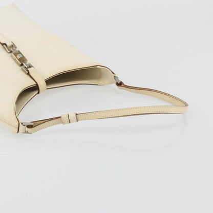 Gucci GUCCI Jackie Shoulder Bag Leather White Silver 001 3875 Authentic bs34535