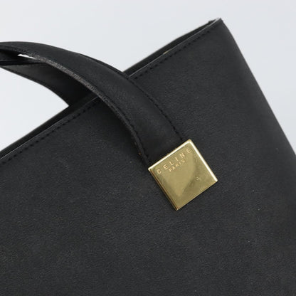 Celine CELINE Hand Bag Leather Black Gold Authentic BA9124