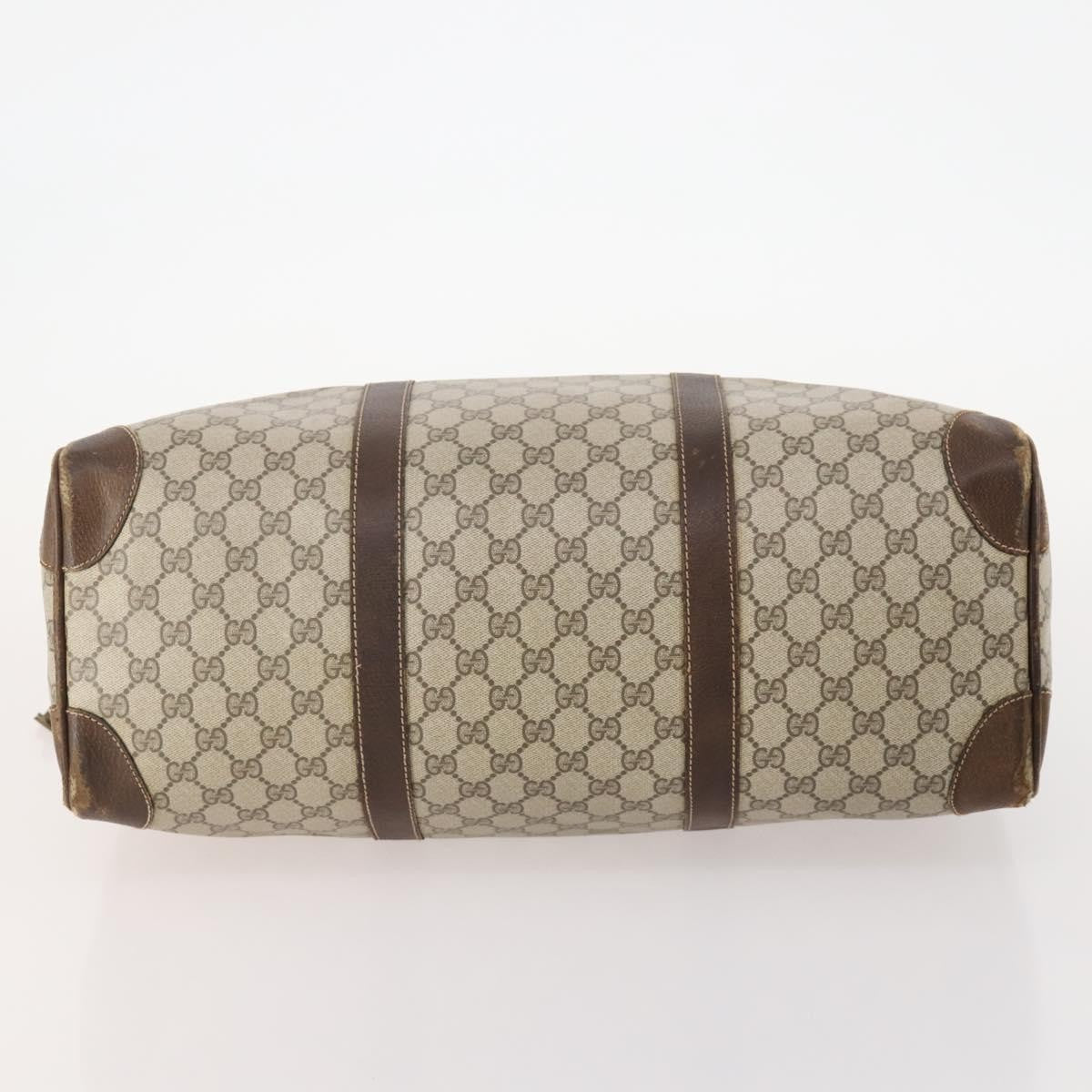 Gucci GUCCI GG Supreme Boston Bag PVC Beige Gold Authentic 175449