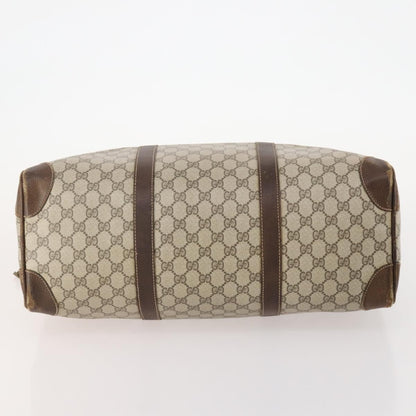 Gucci GUCCI GG Supreme Boston Bag PVC Beige Gold Authentic 175449