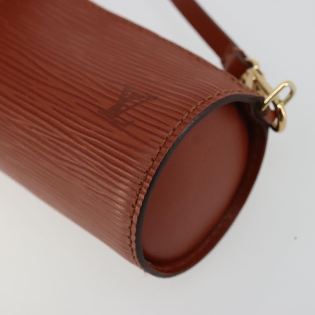 Louis Vuitton LOUIS VUITTON Epi Soufflot Pouch Accessory Pouch Brown LV Authentic BA12310A Bag