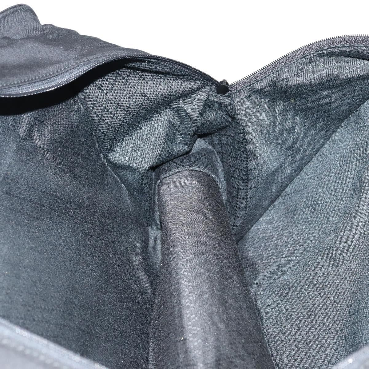 Gucci GUCCI Boston Bag Nylon Leather Black Silver 012 1553 0269 Authentic ti3430