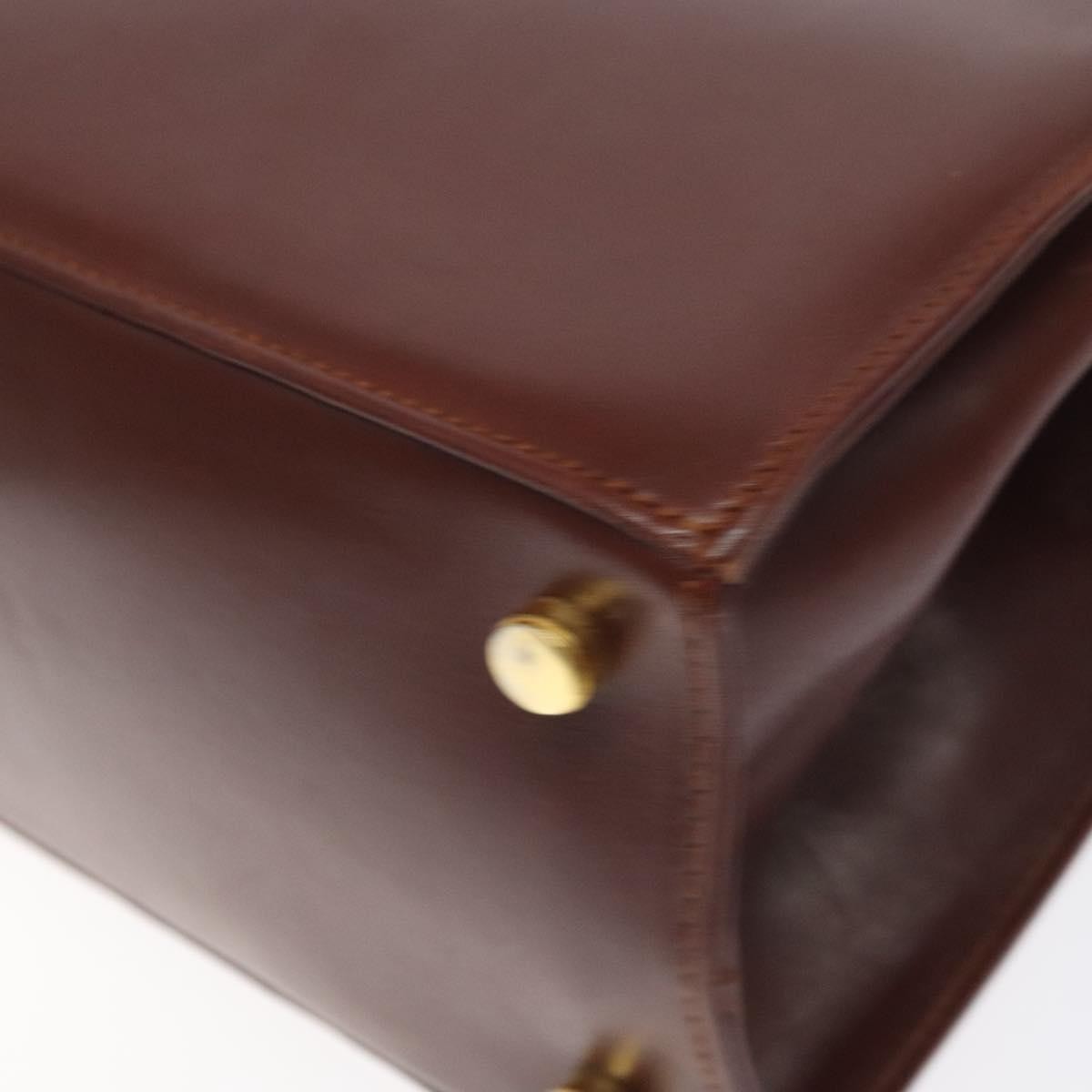 Salvatore Ferragamo Salvatore Ferragamo Hand Bag Leather 2way Brown Gold Authentic hk2487