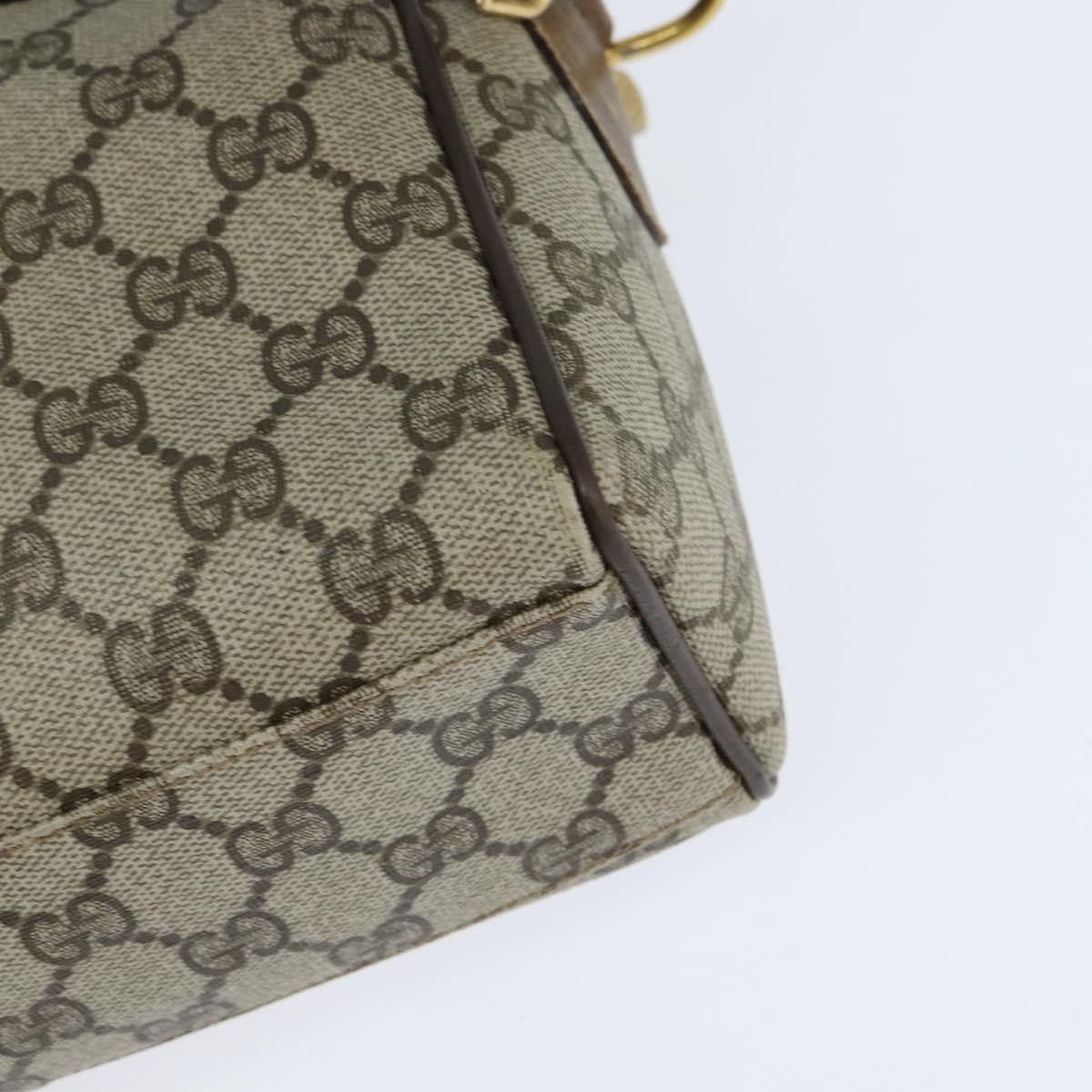 Gucci GUCCI GG Supreme Web Sherry Line Hand Bag PVC 2way Beige 67 02 3839 Authentic 148415