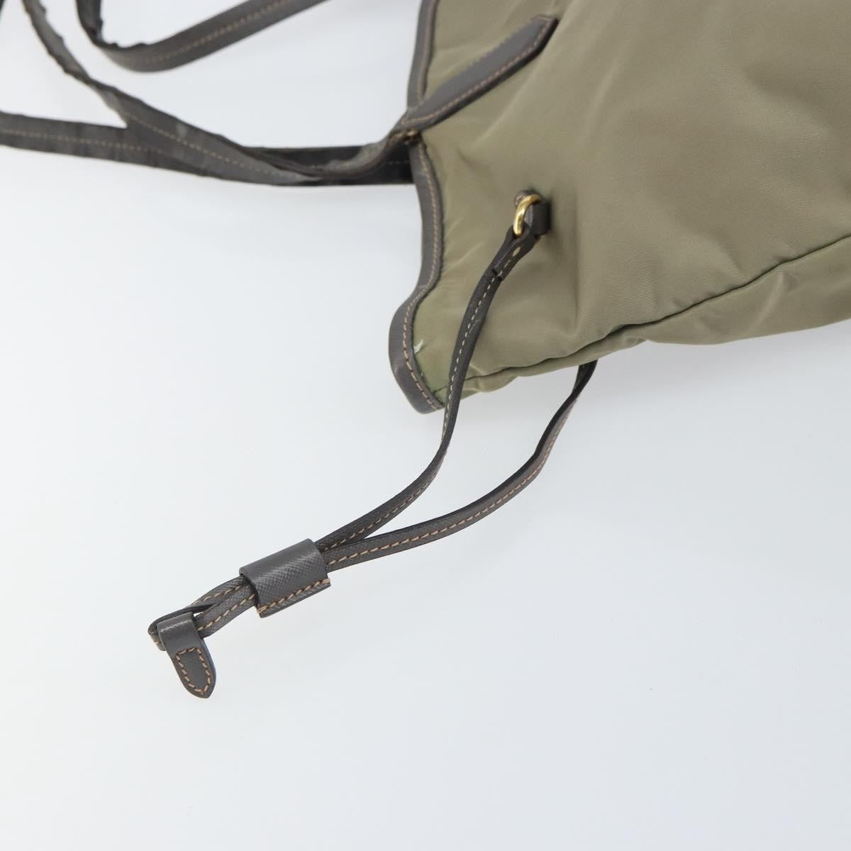 Prada PRADA Tote Bag Nylon Beige Gold Authentic 163284