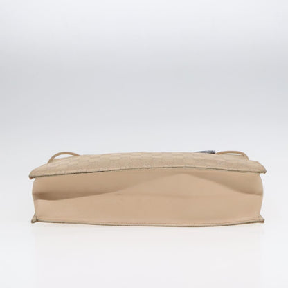 Gucci GUCCI GG Canvas Tote Bag Beige Silver 002 1053 Authentic 90509