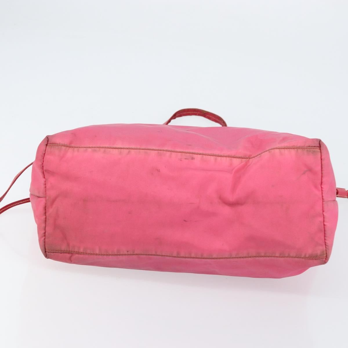 Prada PRADA Tote Bag Nylon Pink Silver Authentic 151499
