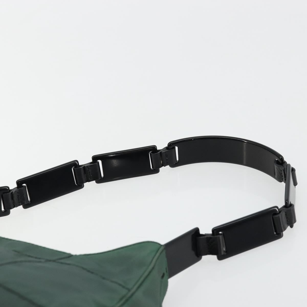Prada PRADA Shoulder Bag Nylon Green Silver Authentic bs34473