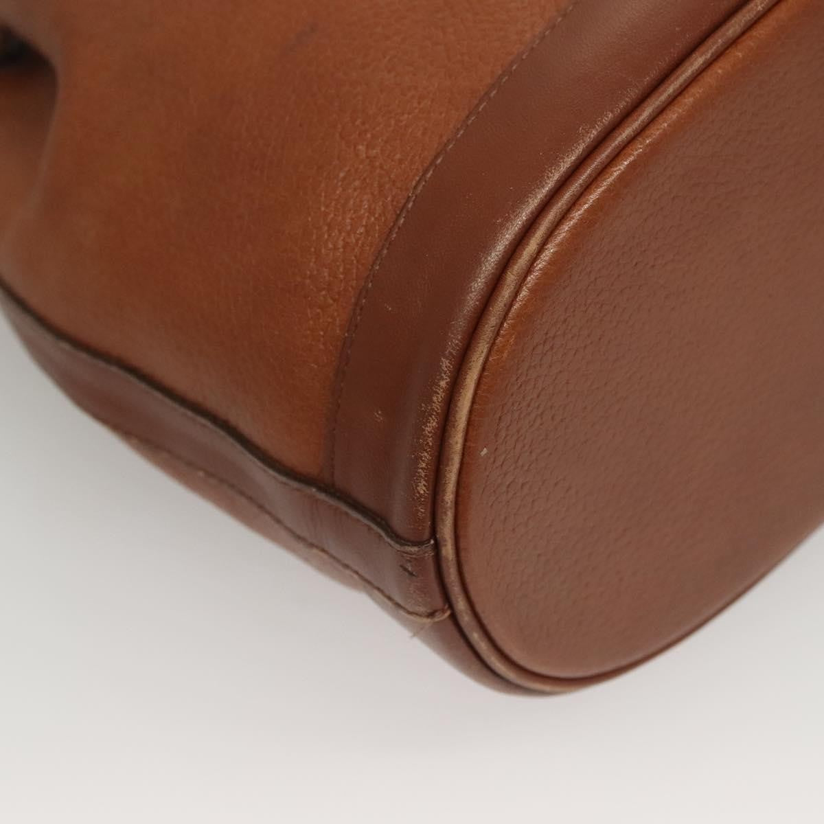 Burberrys Burberrys Shoulder Bag Leather Brown Gold Authentic ep9966
