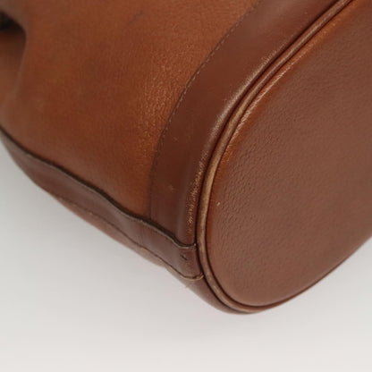 Burberrys Burberrys Shoulder Bag Leather Brown Gold Authentic ep9966