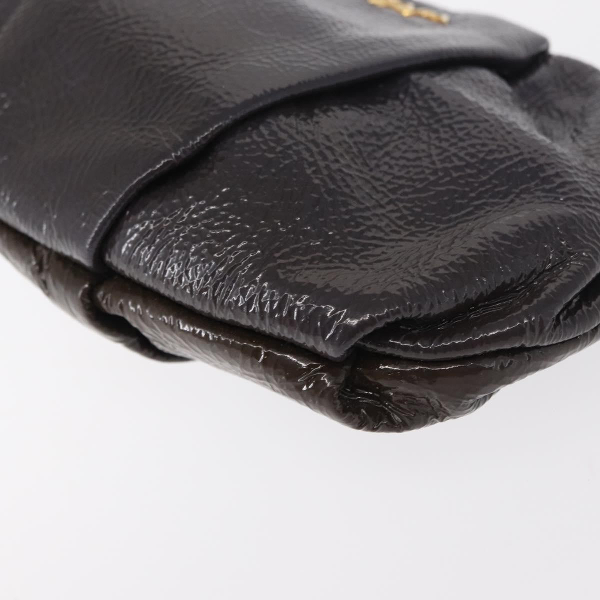 Prada PRADA Pouch Enamel Purple Gold Authentic 154899 Bag