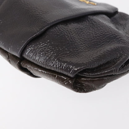 Prada PRADA Pouch Enamel Purple Gold Authentic 154899 Bag