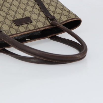 Gucci GUCCI GG Supreme Tote Bag PVC Beige Silver 114595 Authentic ep12164