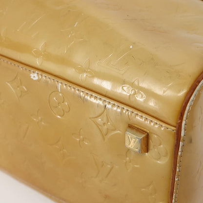 Louis Vuitton LOUIS VUITTON Monogram Vernis Tompkins Square Hand Bag Beige M91149 Authentic hk3021