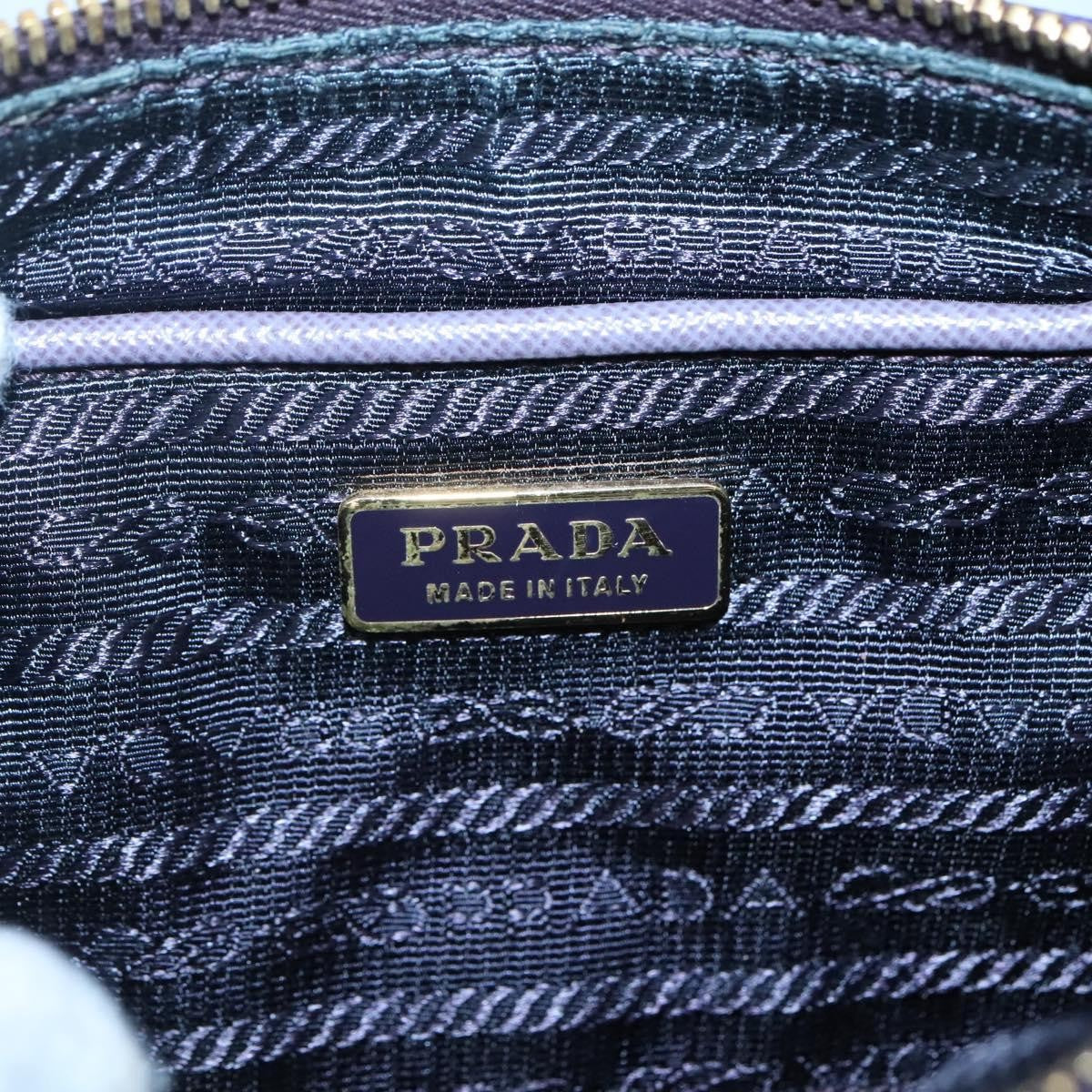 Prada PRADA Shoulder Bag Nylon Purple Gold Authentic 130933