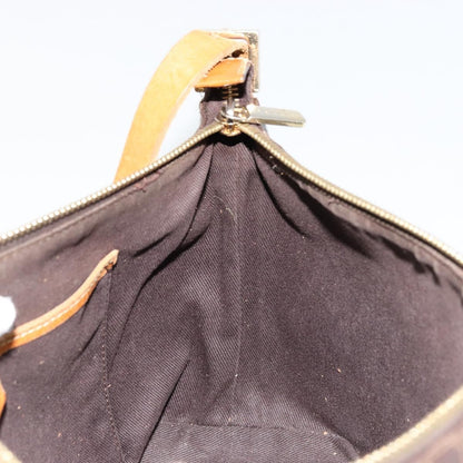 Celine CELINE Macadam Canvas Shoulder Bag PVC Leather Brown Gold Authentic bs34810