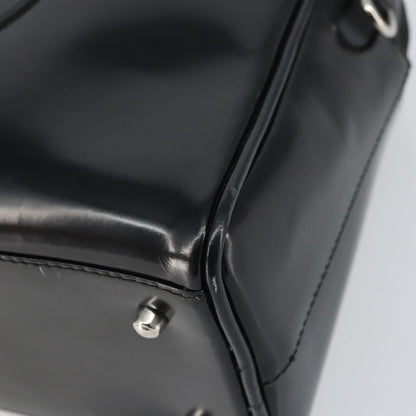 Gucci GUCCI Hand Bag Patent leather Black Silver 000 1274 0505 Authentic ep12647