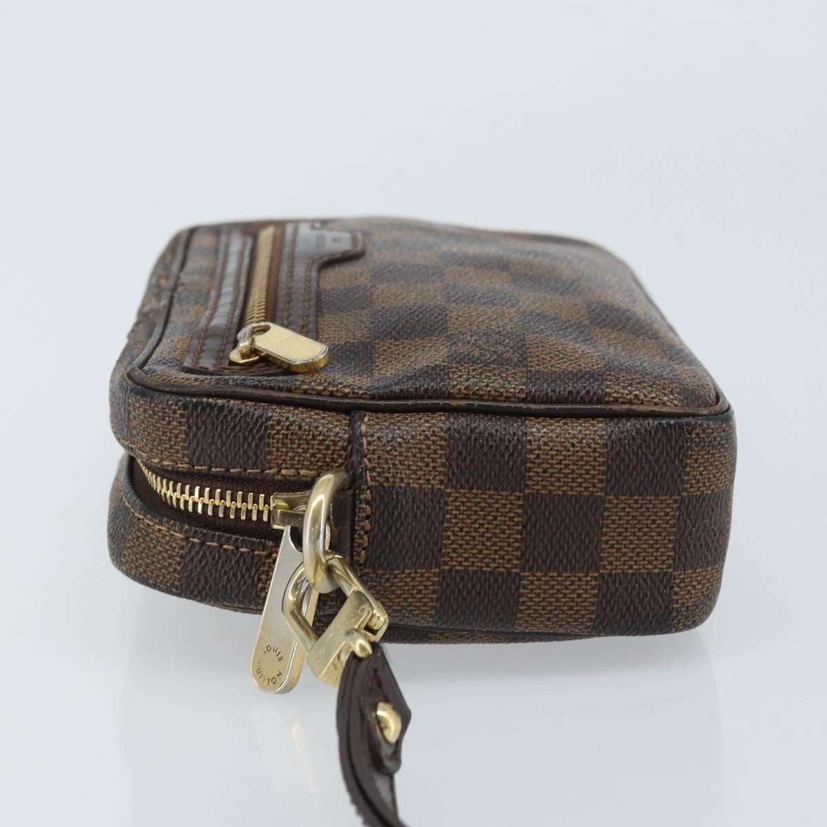 Louis Vuitton LOUIS VUITTON Damier Ebene Pochette Billets Macau Clutch Bag N61739 Authentic BA11690