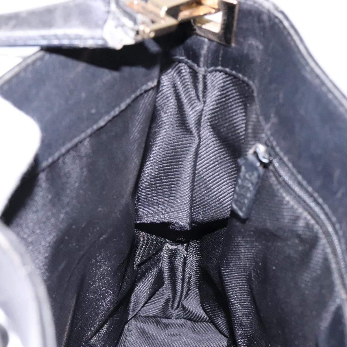 Gucci GUCCI GG Canvas Shoulder Bag Black Gold 33900 Authentic 139189A